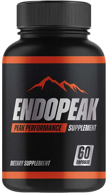 EndoPeak black 60-capsule dietary supplement bottle