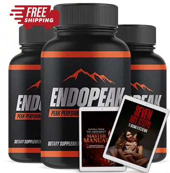 EndoPeak 90-day package Three EndoPeak bottles with seller bonus-guide artwork for the 90-day package
